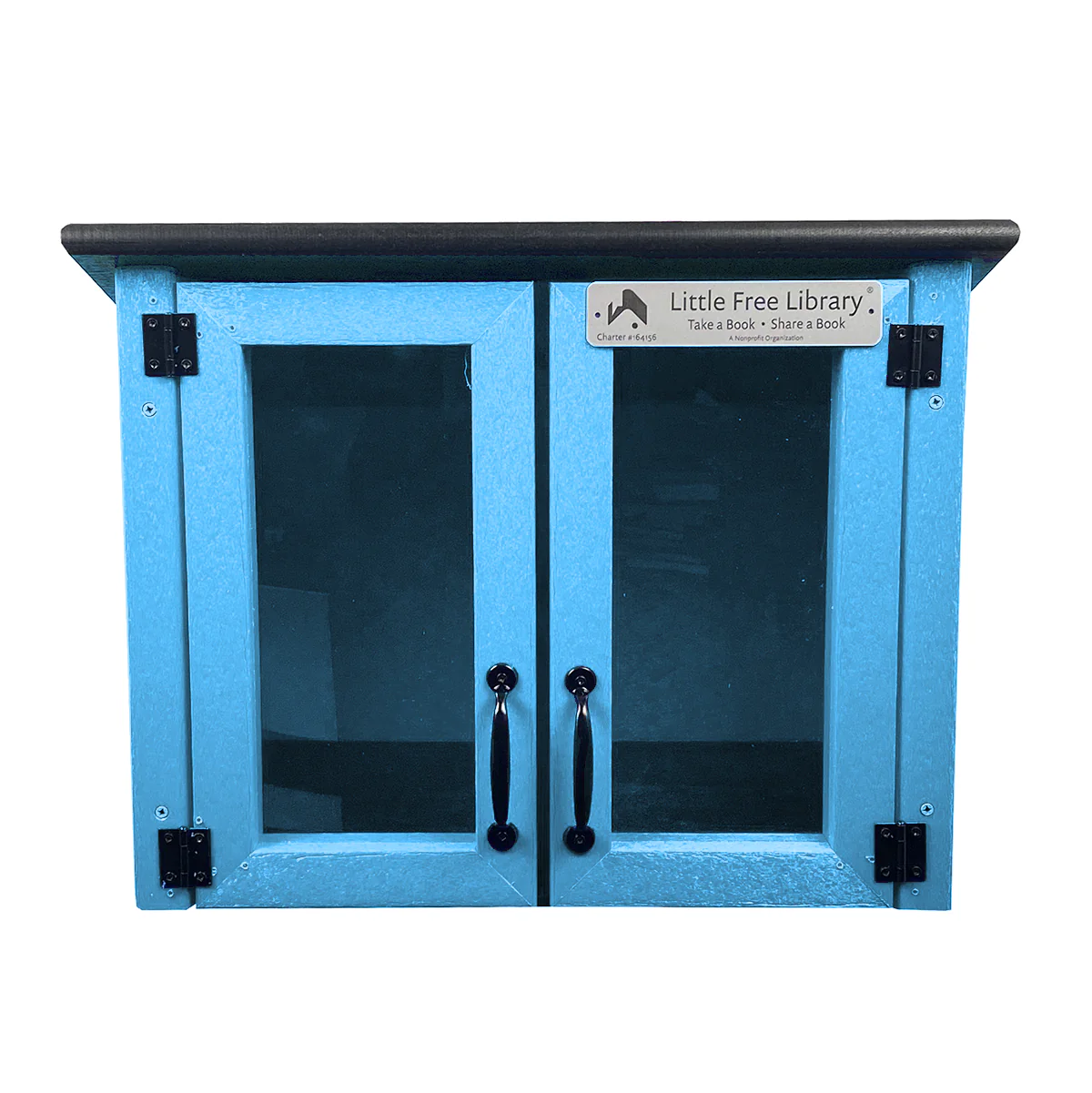 Composite Double Door Cottage Light Blue Kit Little Free Library - Image 11