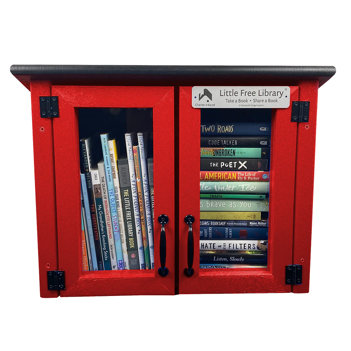 Composite Double Door Cottage Red Kit Little Free Library - Image 6