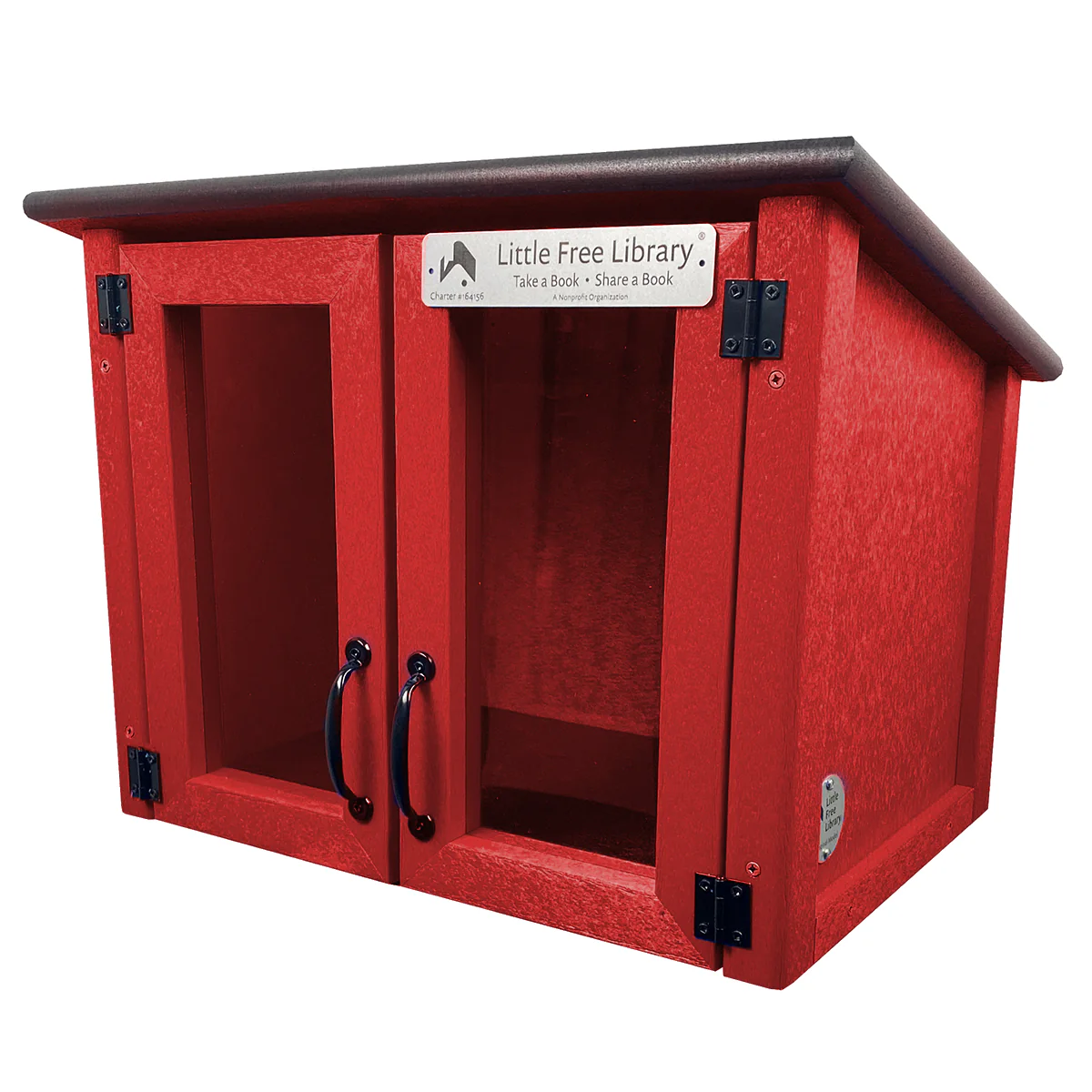 Composite Double Door Cottage Red Kit Little Free Library - Image 7