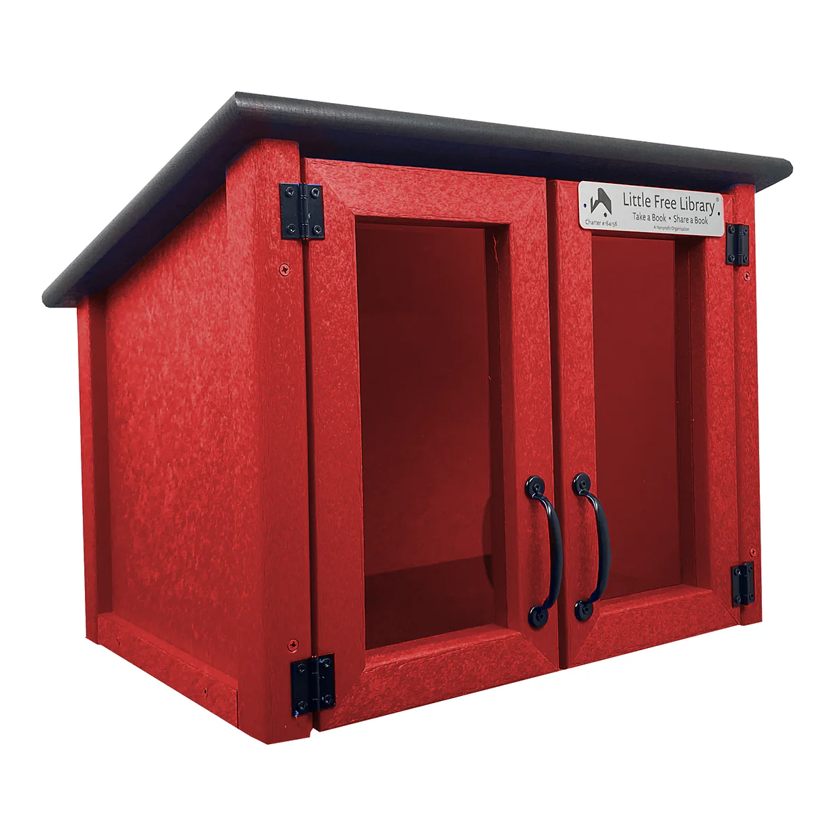 Composite Double Door Cottage Red Kit Little Free Library - Image 9