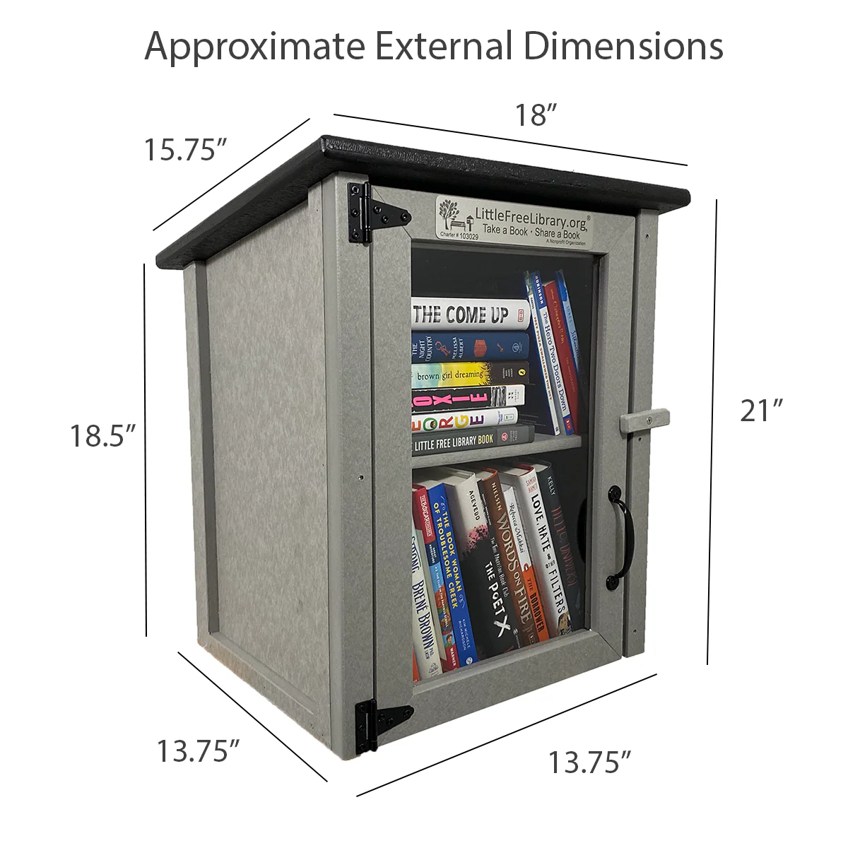 Composite Two Story Gray Kit Little Free Library - Image 8