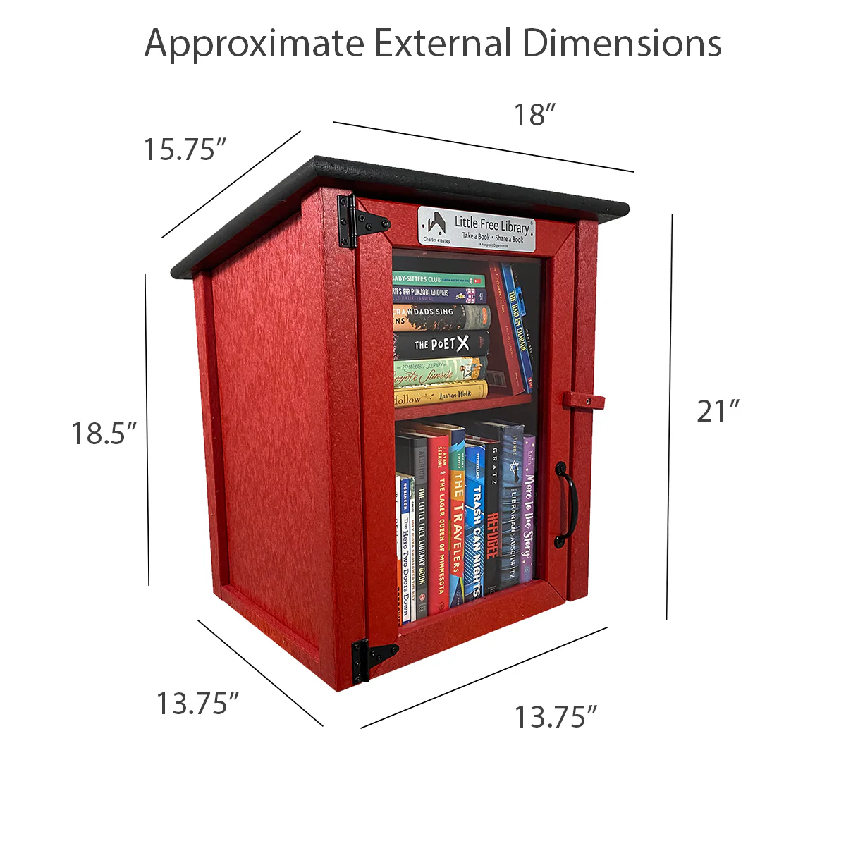 Composite Two Story Red Kit Little Free Library - Image 6